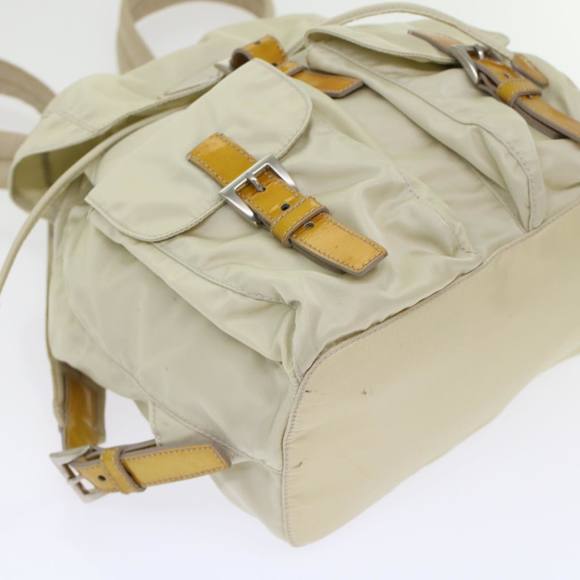 PRADA Backpack Nylon Beige Auth 45868 - Picture 15 of 16